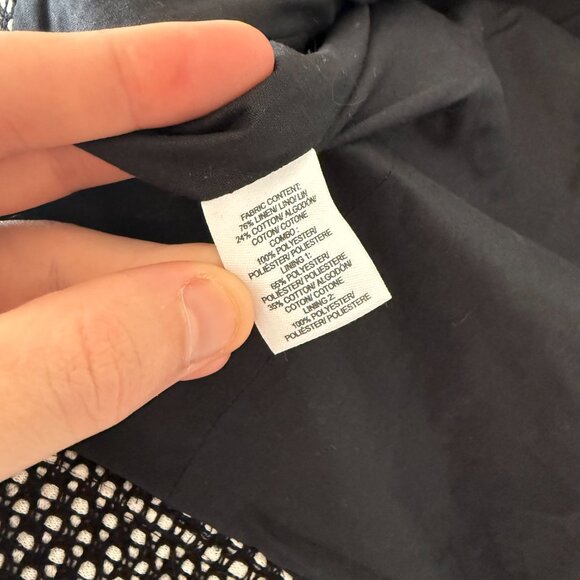 Derek Lam 10 Crosby Black White Tweed Fringed Trim Jacket Size 2 - Picture 4 of 5